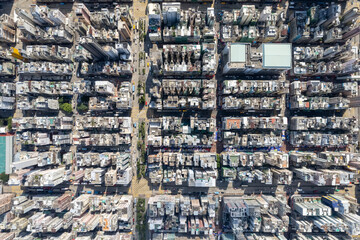 Aerial view of Hong Kong building