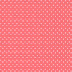 Pink Polka Dot seamless pattern. Vector background.