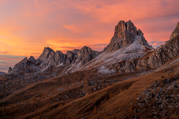 Fototapeta na wymiar Mountain landscape in the Dolomites, Italy