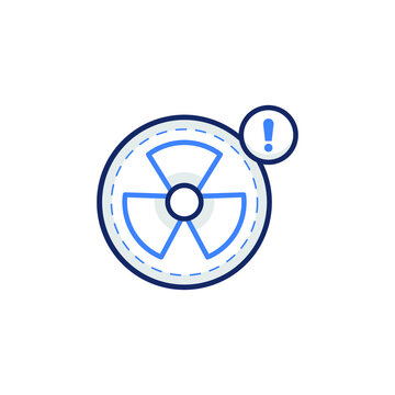  Radiation vector icon illustration sign