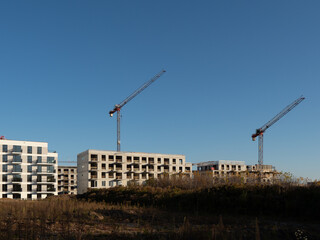 Construction of housing for people - construction site
