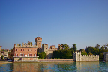 Fototapeta na wymiar Castello Scaligero in Lazise, Lake Garda - Italy