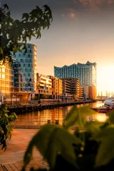 Beautiful sunset in Hamburg hafencity © AlexanderAntony