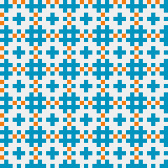 Abstract Cross Pattern generative computational art illustration