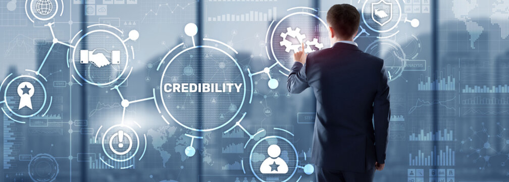 Credibility improvement. Modern business solution concept