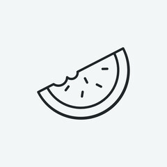 Watermelon vector icon illustration sign
