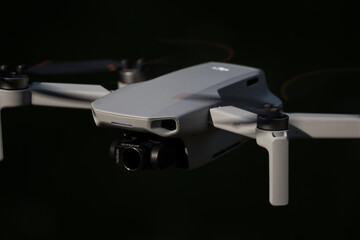 A drone in action in jena at 2021, copy space