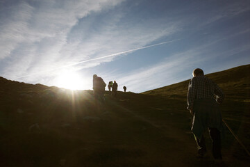 Hiking in the mountains of Basque Country