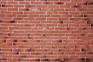 Brick wall with red brick texture for background.