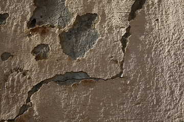 old plaster is moving away from the wall