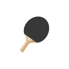 Table tennis racket vector icon. Ping pong racket isolated on white background