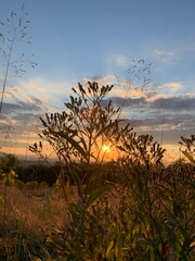 sunset in the mountains
