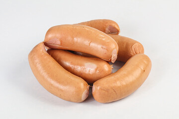 Natural meat sausages with minced meat