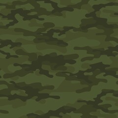 vector green print camouflage. seamless pattern for clothing or print