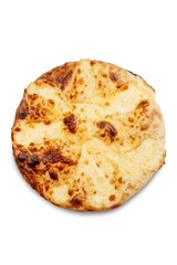 pie with cheese on a white plate