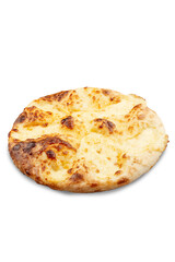 meat pie on white background