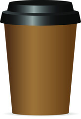 Paper coffee cup mock up. Vector illustration