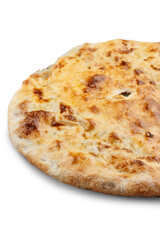 meat pie on white background
