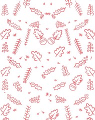 Background Christmas - Seamless pattern leaf 