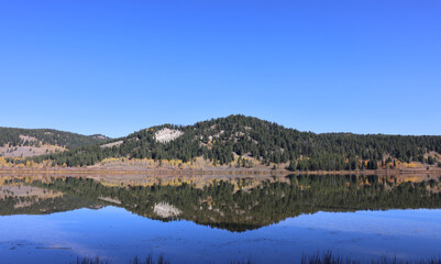 lake and mountains
