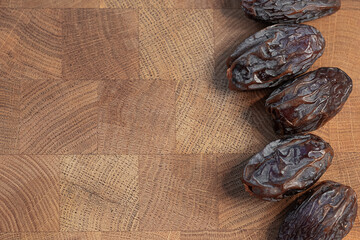 dates on wood background