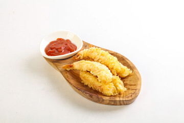 Japanese traditional tempura with prawn