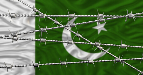 Pakistan flag and military concept