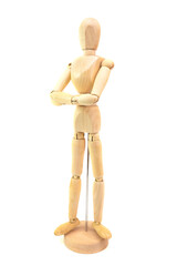 wooden figurine of a man in a static position