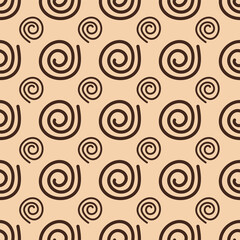 Spirals hand drawn vector seamless pattern