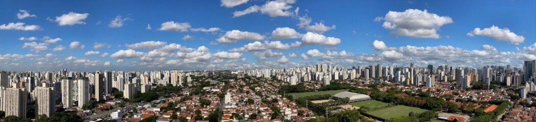 Panoramic view of the city of Sao Paulo, Brazil.