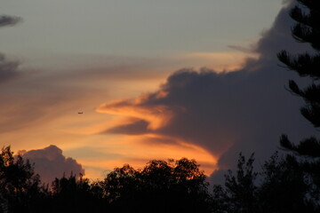 sunset in the mountains