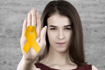 Suicide prevention day, Yellow Ribbon for supporting people living and illness.