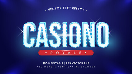 Casino Royale 3d Text Style Effect. Editable illustrator text style.