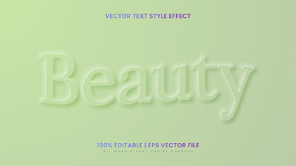 Beauty Glass Morph 3d Text Style Effect. Editable illustrator text style.