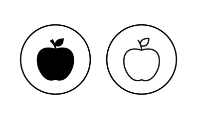 Apple icons set. Apple sign and symbols for web design.