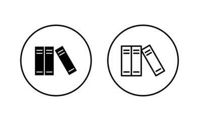 Library icons set. education sign and symbol