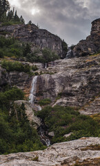 Fototapeta na wymiar a cascading waterfall