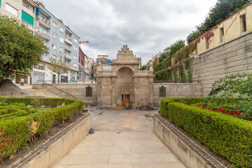 Fototapeta na wymiar Burgas thermal pool, in the city of Ourense, Spain