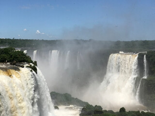 Iguaçu Falls in Foz do Iguaçu, Paraná, Brazil.
