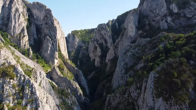 Drone Shot in Turda Gorges in Romania