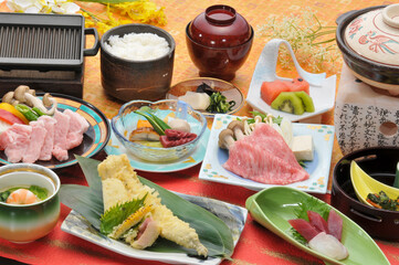 会席　和　料理 刺身　造り　調理　煮付　懐石　盛付　和食　日本　雅　和紙　新鮮　鮮魚 　牛肉