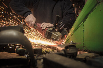Blacksmith photography while working.