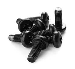 Black bolts on white background
