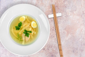 Stir fried noodle with vegetable and mushroom for Chinese vegetarian festival