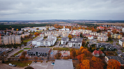 Piła osiedle górne z lotu ptaka - obrazy, fototapety, plakaty