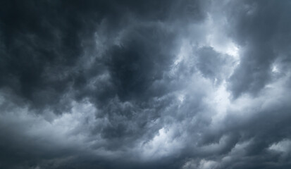 dark storm clouds with background,Dark clouds before a thunder-storm.
