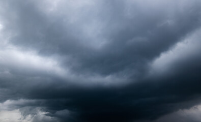 dark storm clouds with background,Dark clouds before a thunder-storm.