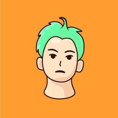 boy cartoon illustration vector editable for icon or decoration