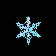 christmas snowflake on black background