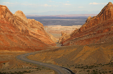The road in Spotted Wolf Canyon, Utah